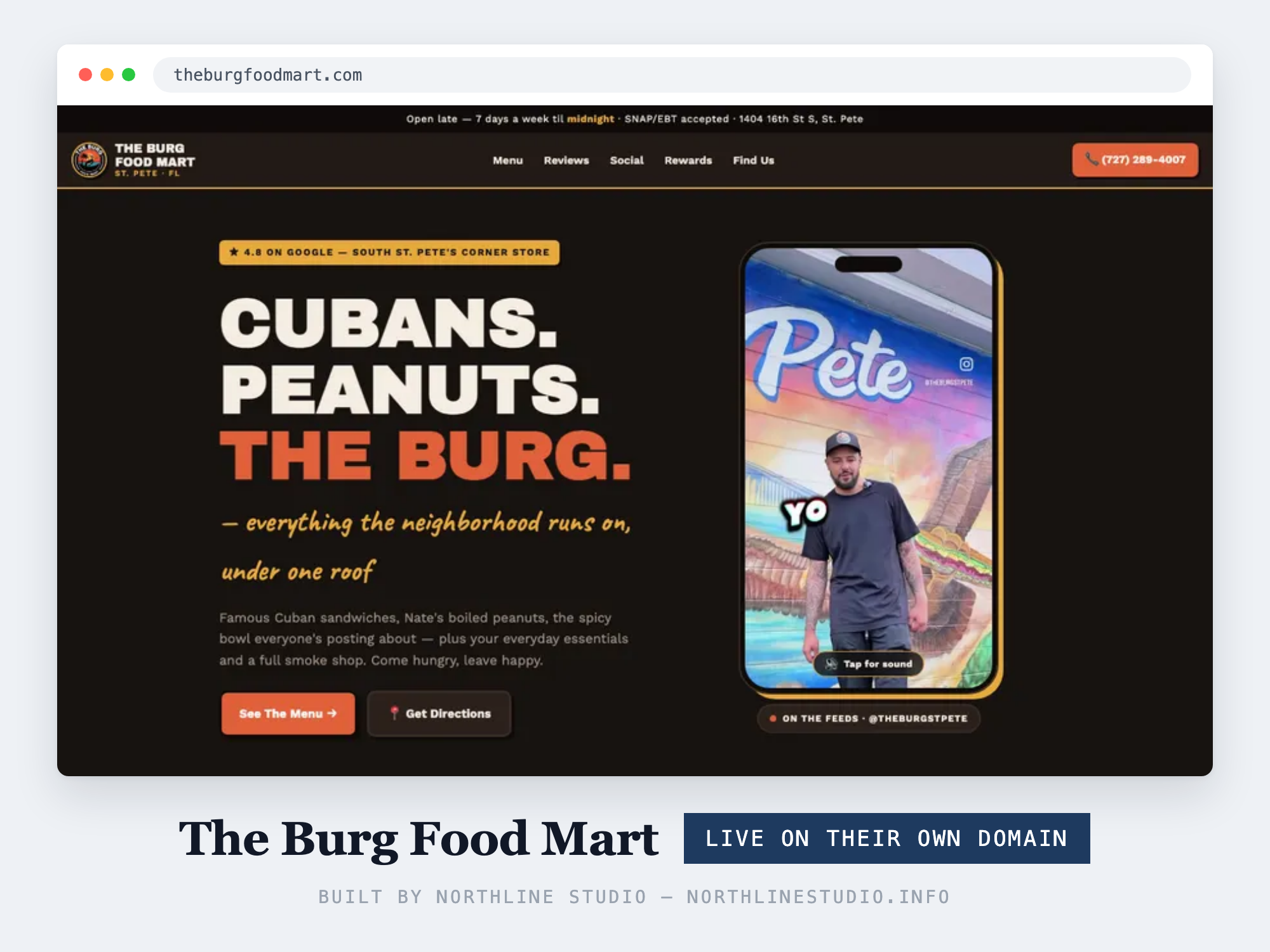 The Burg Food Mart - Website Management & Hosting